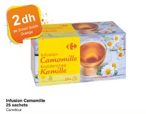 Thé infusion infusion camomille Carrefour™ | 25 infusettes